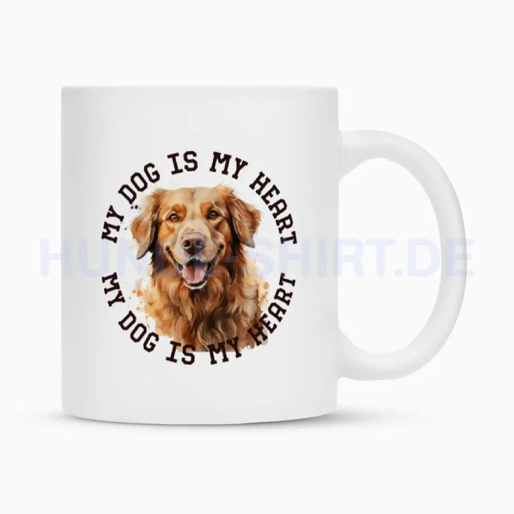 Tasse "Golden Retriever HEART" Weiß – hunde-shirt.de