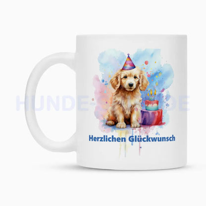 Tasse "Golden Retriever - Herzlichen Glückwunsch" – hunde-shirt.de