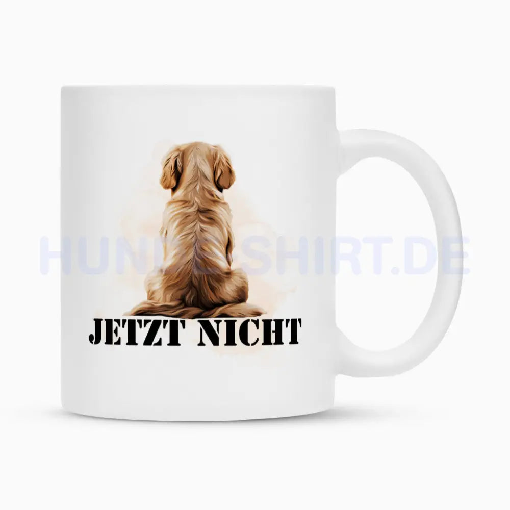 Tasse "Golden Retriever - JETZT NICHT" Weiß – hunde-shirt.de