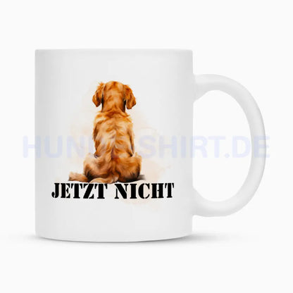 Tasse "Golden Retriever - JETZT NICHT II" Weiß – hunde-shirt.de