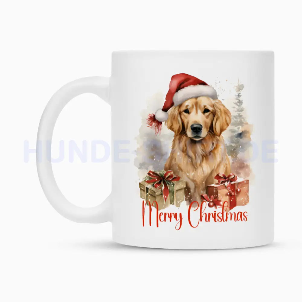 Tasse "Golden Retriever - Merry Cristmas II" – hunde-shirt.de