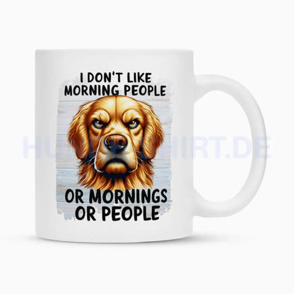 Tasse "Golden Retriever - Morning People" Weiß – hunde-shirt.de