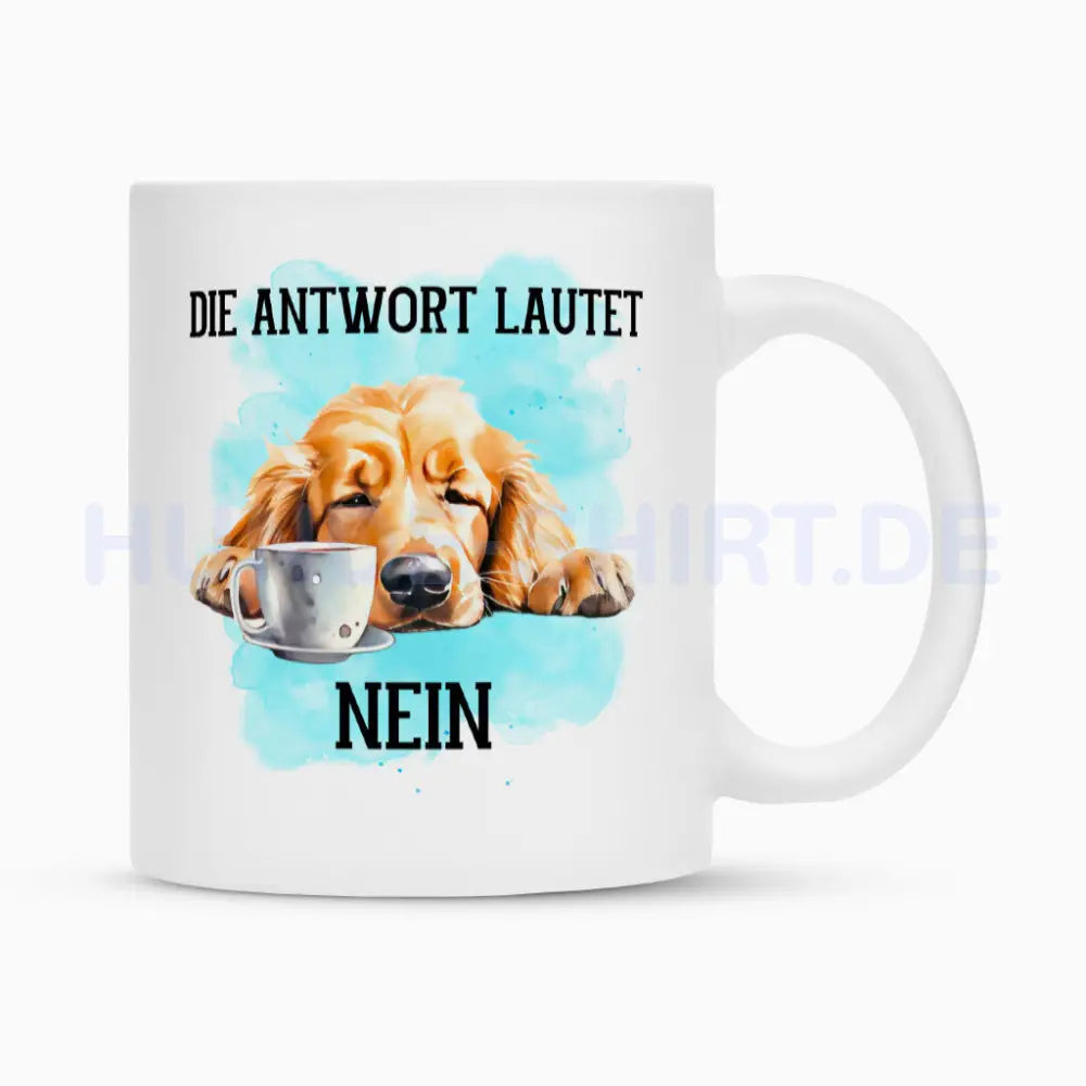 Tasse "Golden Retriever - NEIN" Weiß – hunde-shirt.de