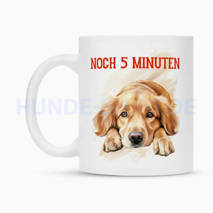 Tasse "Golden Retriever - Noch 5 Minuten" – hunde-shirt.de