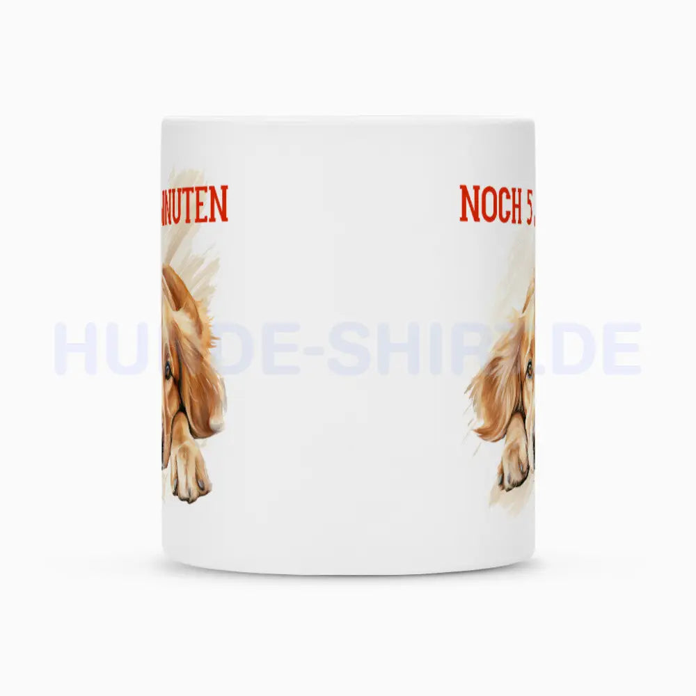 Tasse "Golden Retriever - Noch 5 Minuten" – hunde-shirt.de