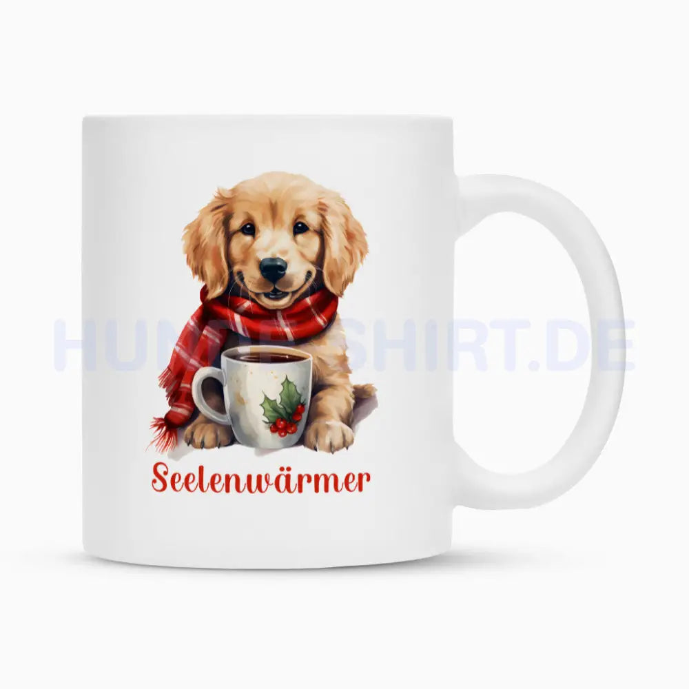 Tasse "Golden Retriever - Seelenwärmer" Weiß – hunde-shirt.de