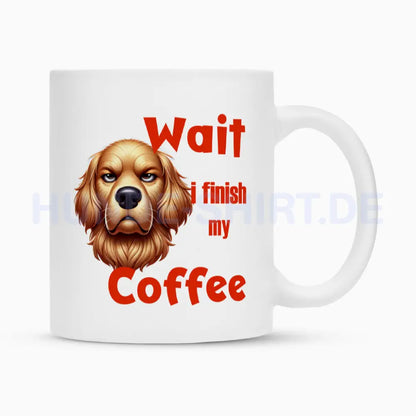 Tasse "Golden Retriever - Wait" Weiß – hunde-shirt.de