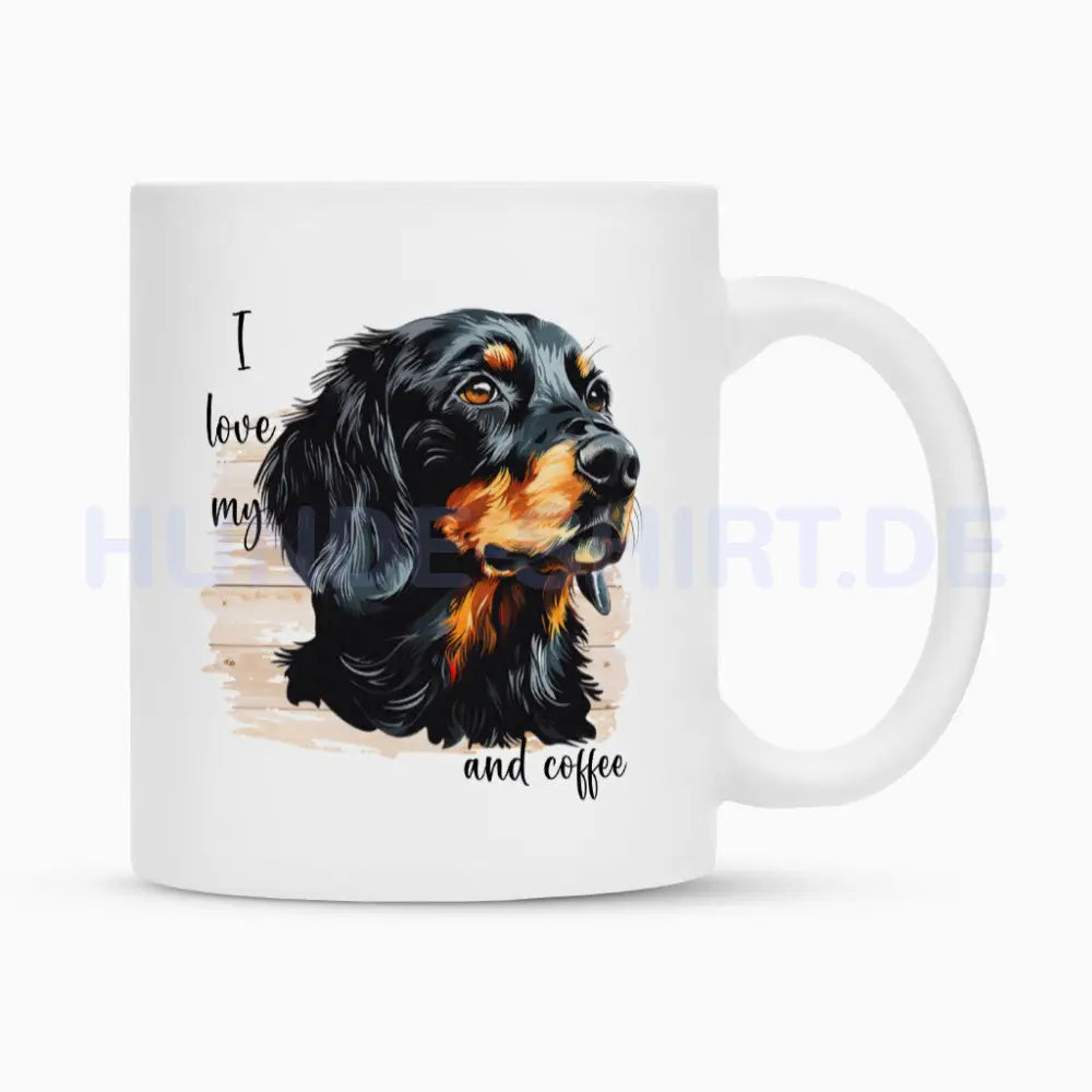 Tasse "Gordon Setter - I love..." Weiß – hunde-shirt.de