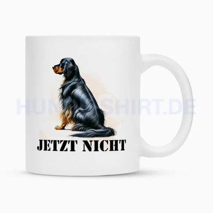 Tasse "Gordon Setter - JETZT NICHT" Weiß – hunde-shirt.de