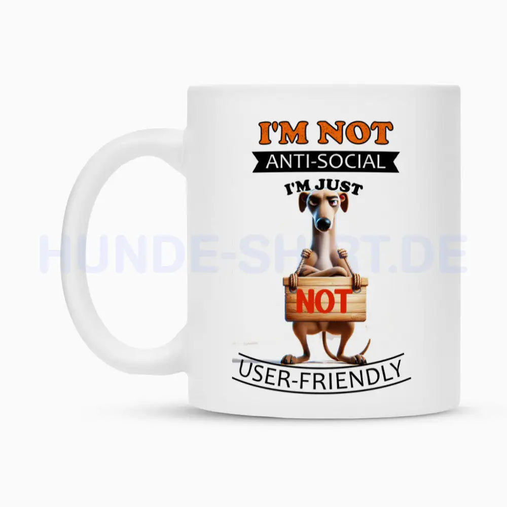 Tasse "Greyhound - Anti-Social" – hunde-shirt.de