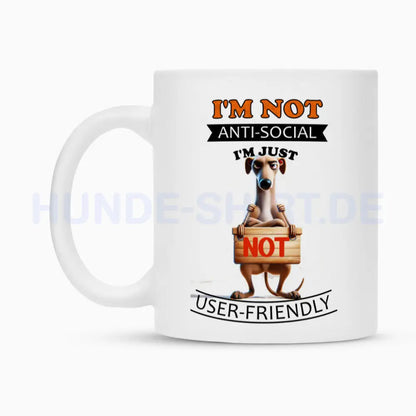 Tasse "Greyhound - Anti-Social" – hunde-shirt.de