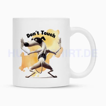 Tasse "Greyhound - Don´t touch" Weiß – hunde-shirt.de