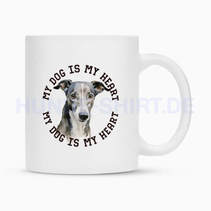 Tasse "Greyhound HEART" Weiß – hunde-shirt.de