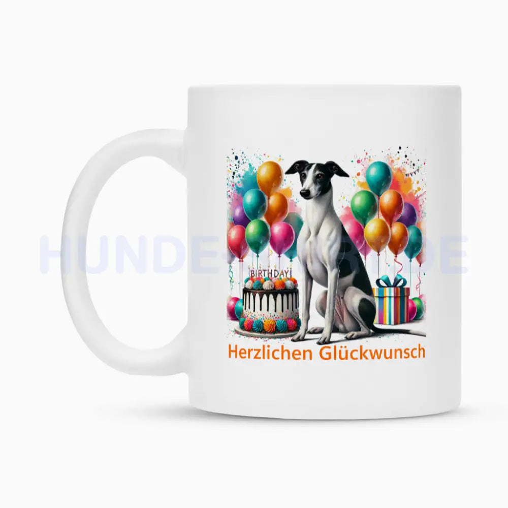 Tasse "Greyhound - Herzlichen Glückwunsch II" – hunde-shirt.de