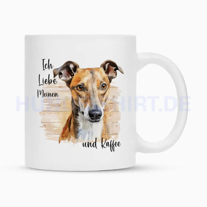 Tasse "Greyhound - Ich liebe..." Weiß – hunde-shirt.de