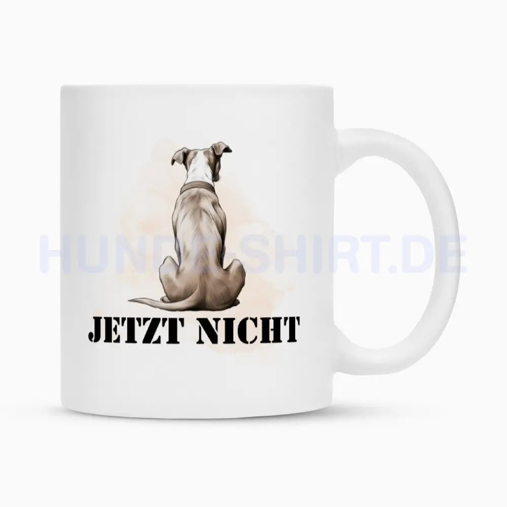 Tasse "Greyhound - JETZT NICHT" Weiß – hunde-shirt.de