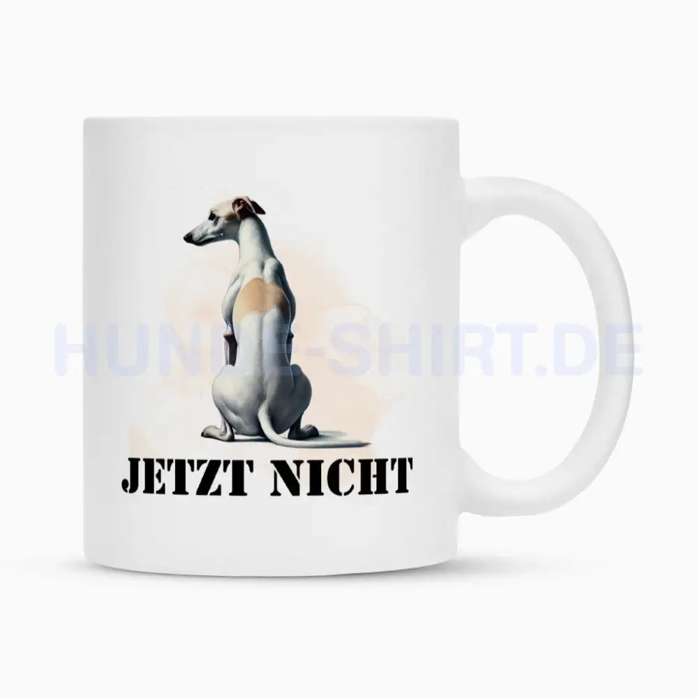 Tasse "Greyhound - JETZT NICHT II" Weiß – hunde-shirt.de