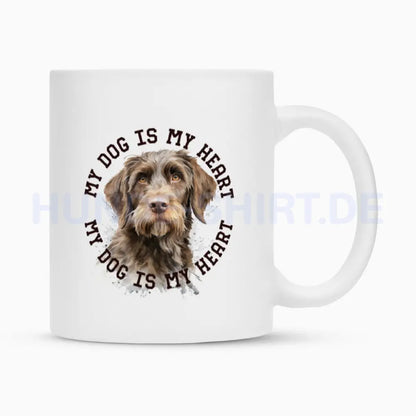 Tasse "Griffon Korthals HEART" Weiß – hunde-shirt.de