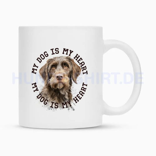 Tasse "Griffon Korthals HEART" Weiß – hunde-shirt.de