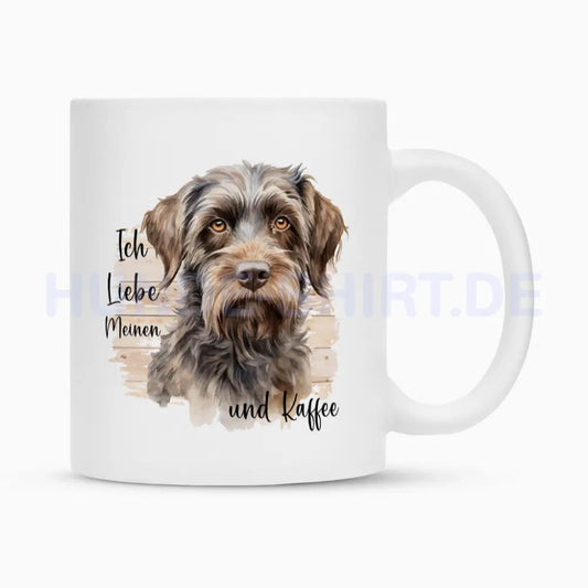 Tasse "Griffon Korthals - Ich liebe meinen... II" Weiß – hunde-shirt.de