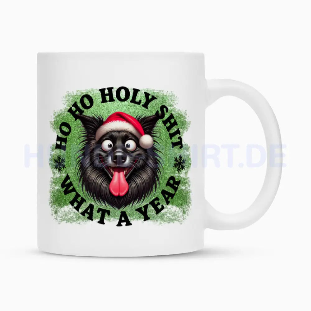 Tasse "Groenendael - HO HO..." Weiß – hunde-shirt.de