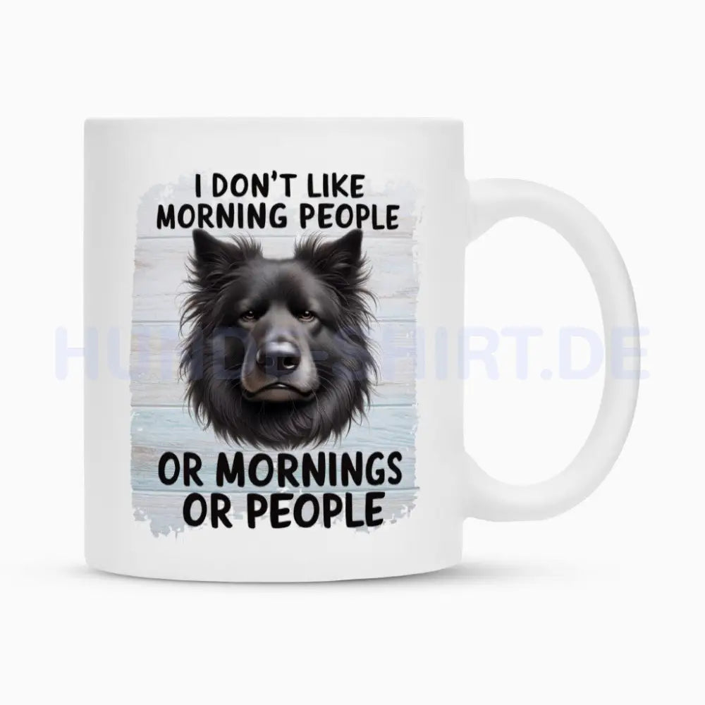 Tasse "Groenendael - Morning People" Weiß – hunde-shirt.de