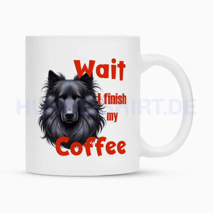 Tasse "Groenendael - Wait..." Weiß – hunde-shirt.de