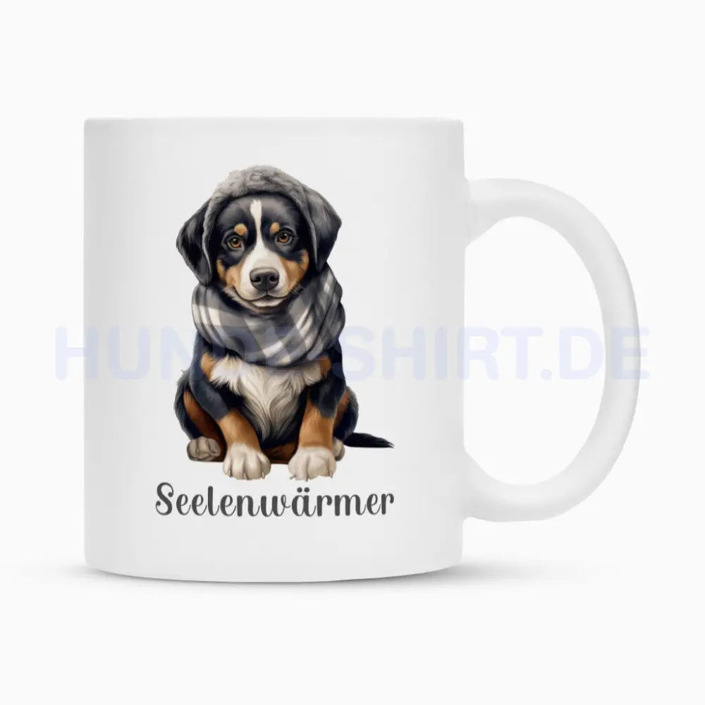 Tasse "Großer Schweizer - Seelenwärmer" Weiß – hunde-shirt.de