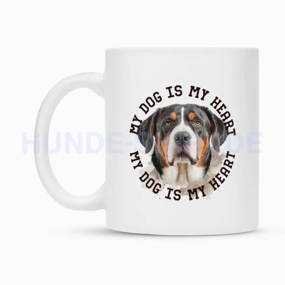 Tasse "Großer Schweizer Sennenhund HEART" – hunde-shirt.de