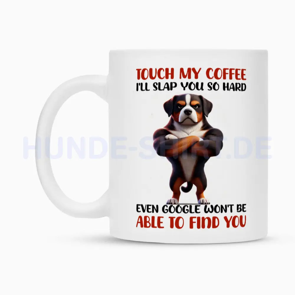 Tasse "Großer Schweizer - Touch my Coffee..." – hunde-shirt.de