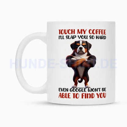 Tasse "Großer Schweizer - Touch my Coffee..." – hunde-shirt.de