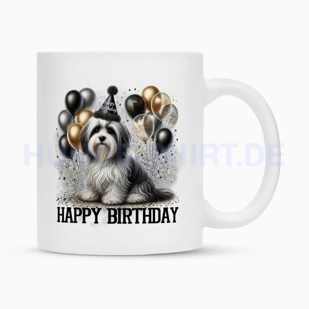 Tasse "Havaneser - Geburtstag III" Weiß – hunde-shirt.de