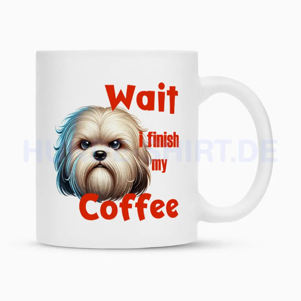 Tasse "Havaneser - Wait" Weiß – hunde-shirt.de