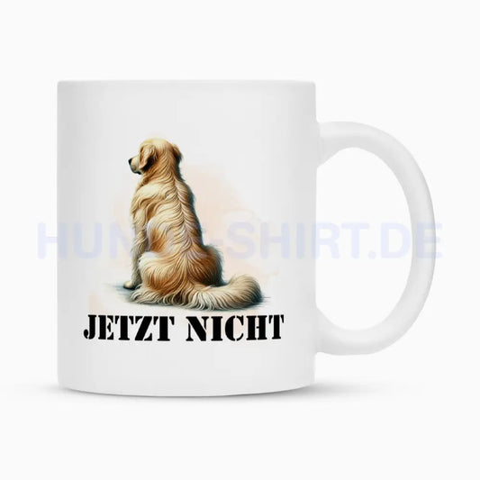 Tasse "Hovawart ( hell ) - JETZT NICHT" Weiß – hunde-shirt.de