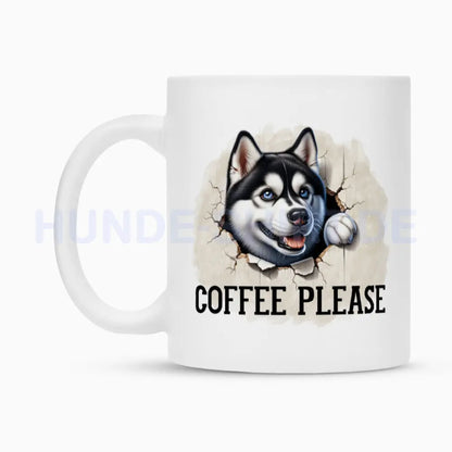 Tasse "Husky - COFFEE PLEASE" – hunde-shirt.de