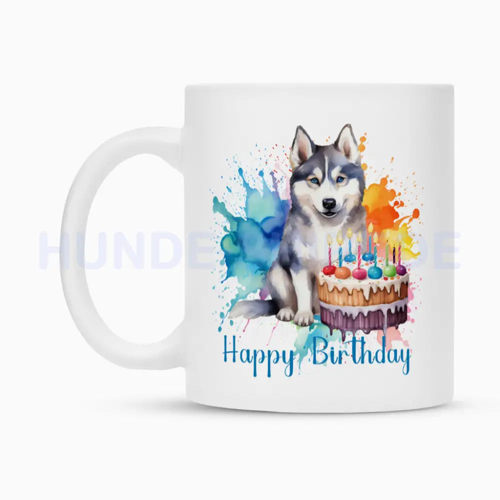 Tasse "Husky - Happy Birthday" – hunde-shirt.de