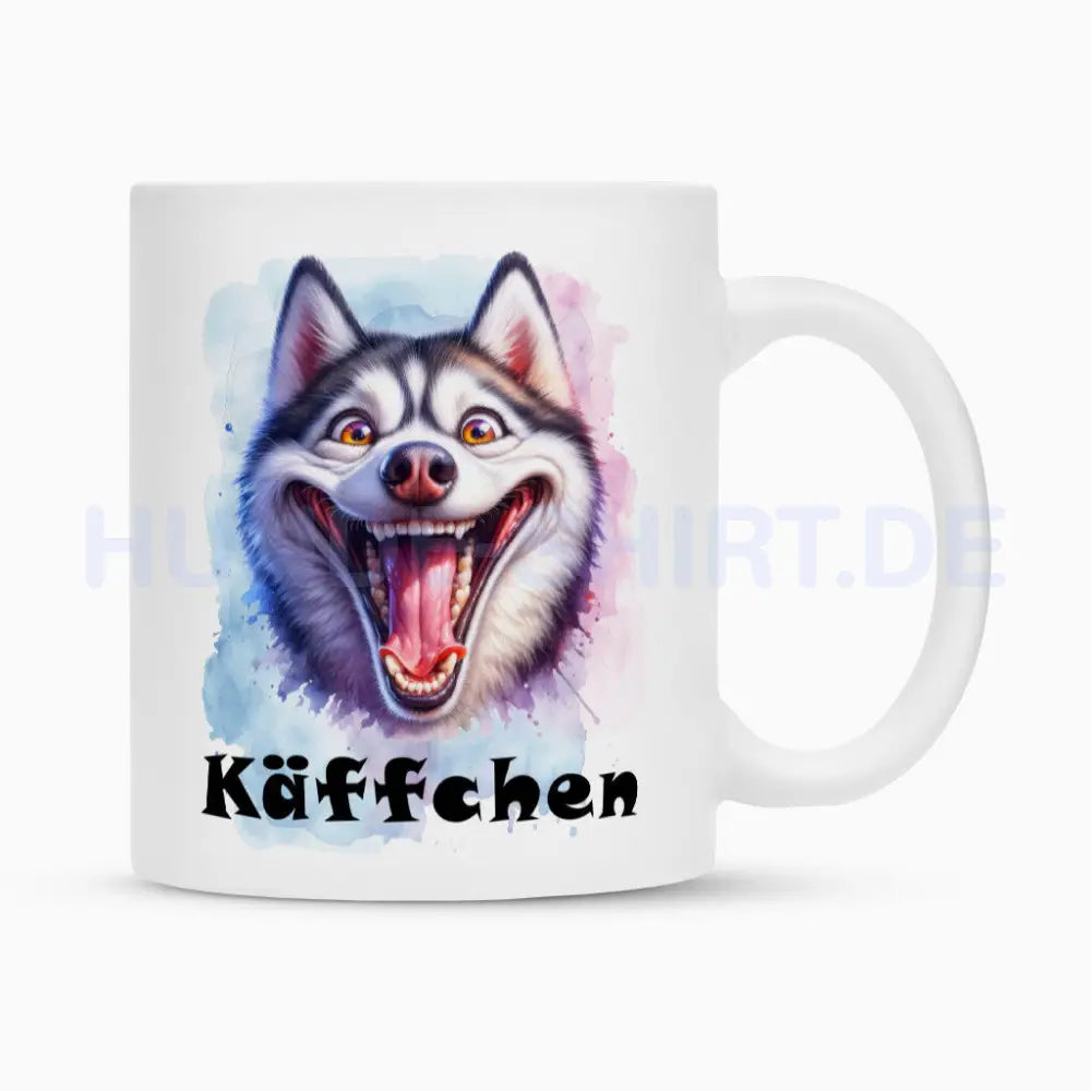 Tasse "Husky - Käffchen" Weiß – hunde-shirt.de