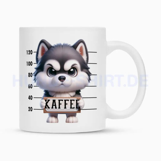 Tasse "Husky - KAFFEE" Weiß – hunde-shirt.de