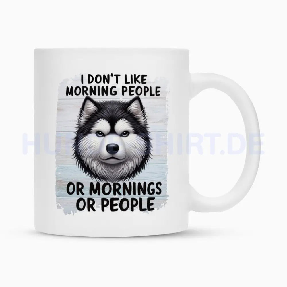 Tasse "Husky - Morning People" Weiß – hunde-shirt.de