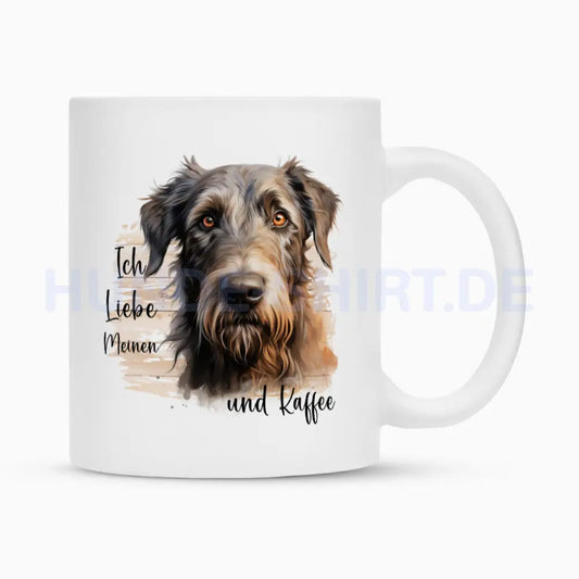 Tasse "Irischer Wolfshund - Ich liebe..." Weiß – hunde-shirt.de