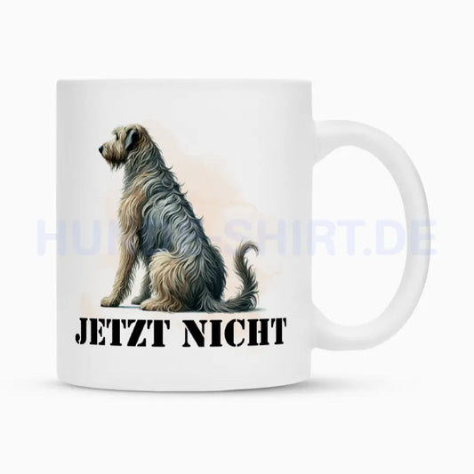 Tasse "Irischer Wolfshund - JETZT NICHT" Weiß – hunde-shirt.de