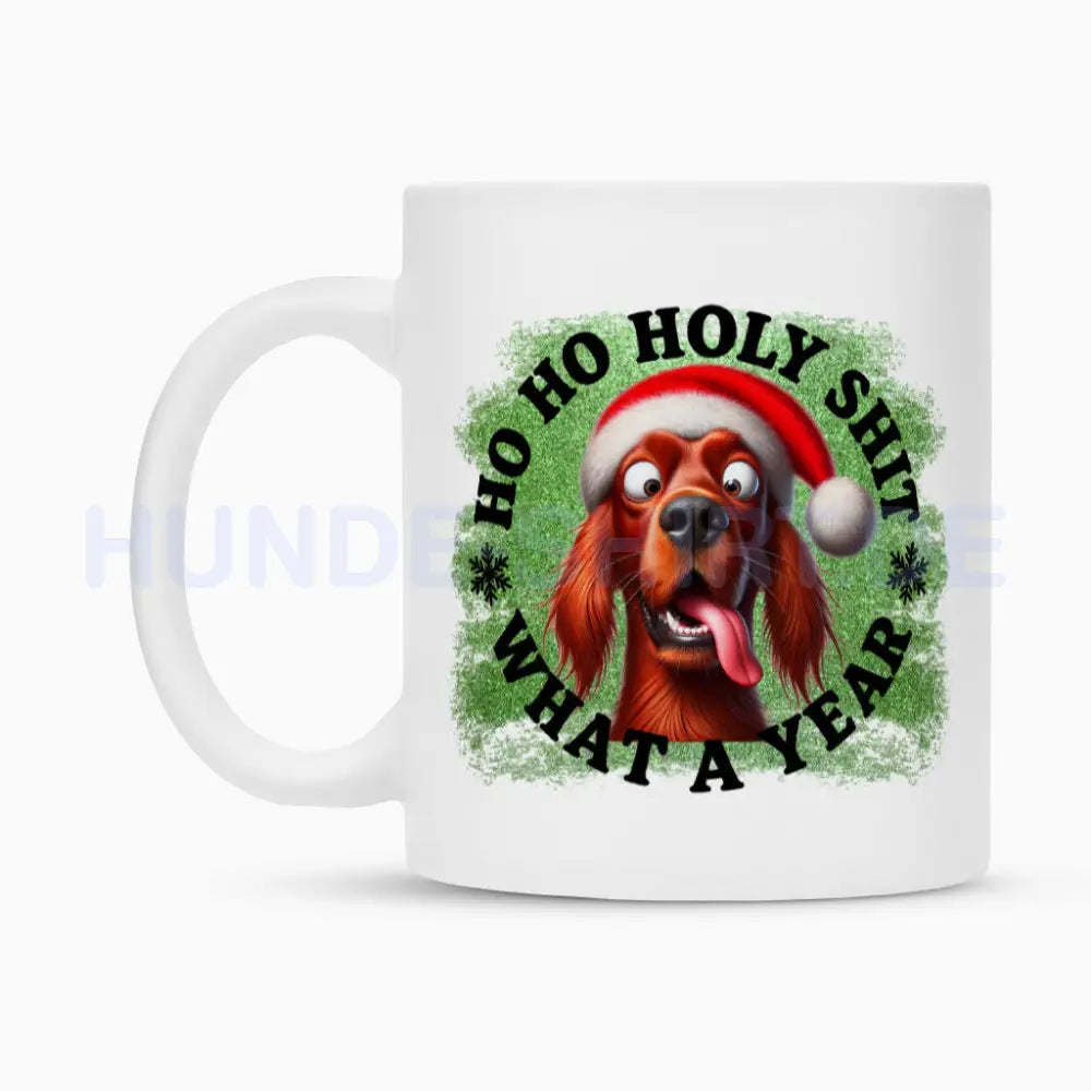 Tasse "Irish Setter - HO HO..." – hunde-shirt.de