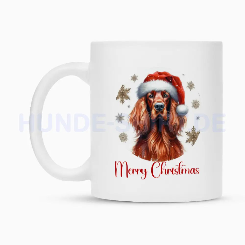 Tasse "Irish Setter - Merry Christmas" – hunde-shirt.de