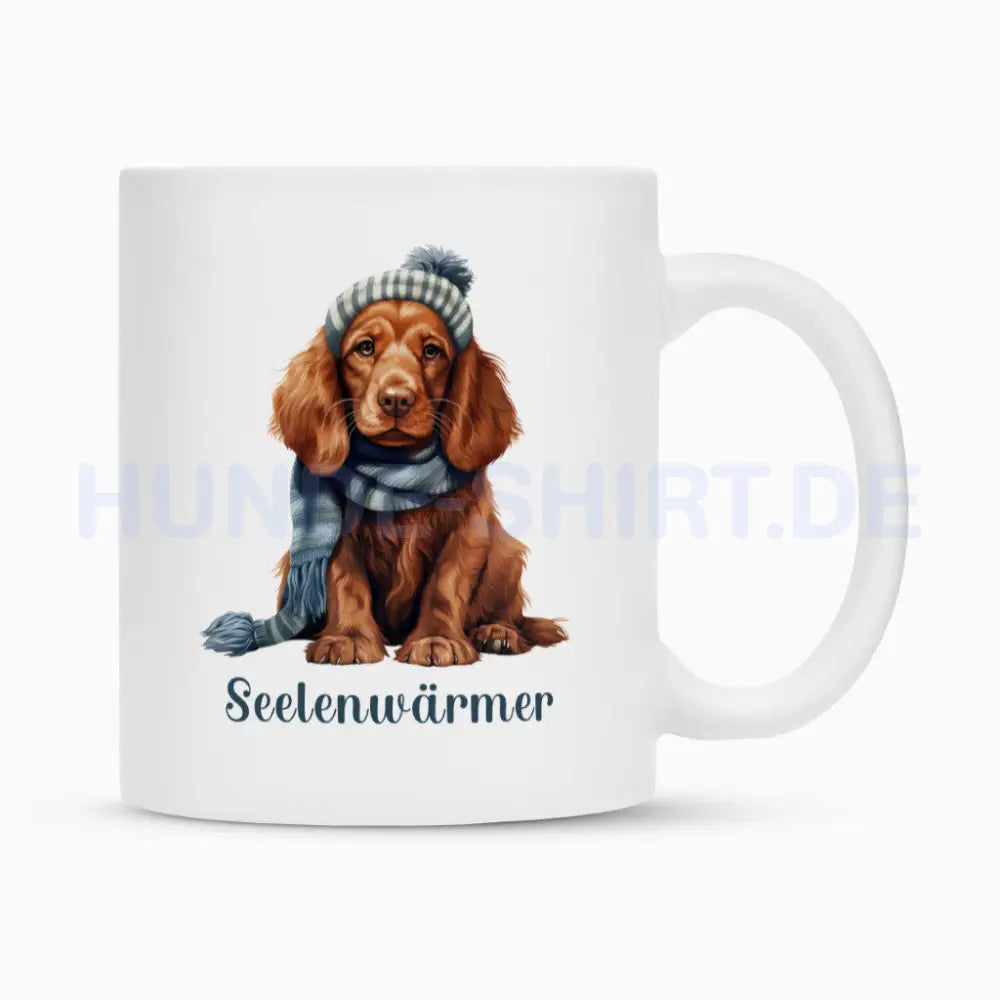 Tasse "Irish Setter - Seelenwärmer" Weiß – hunde-shirt.de