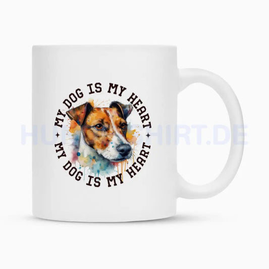 Tasse "Jack Russell Terrier HEART" Weiß – hunde-shirt.de