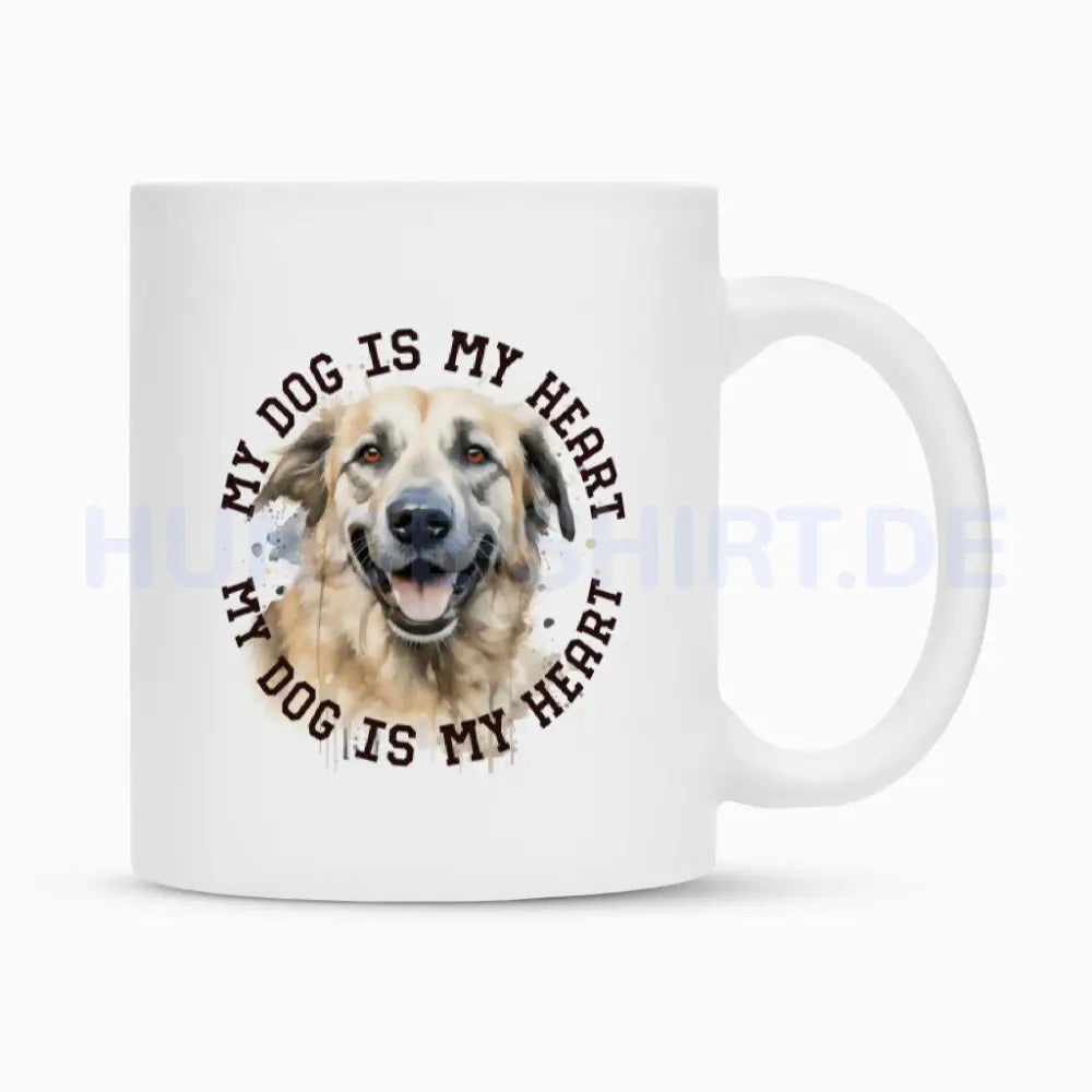 Tasse "Kangal grau HEART" Weiß – hunde-shirt.de