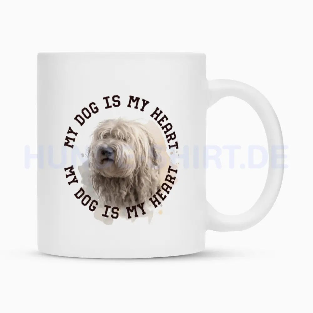 Tasse "Komondor HEART" Weiß – hunde-shirt.de