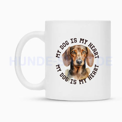 Tasse "Kurzhaar Dackel HEART" – hunde-shirt.de