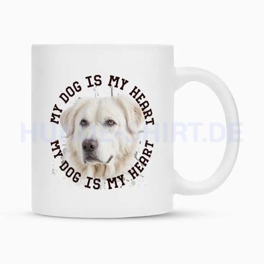 Tasse "Kuvasz HEART 2" Weiß – hunde-shirt.de