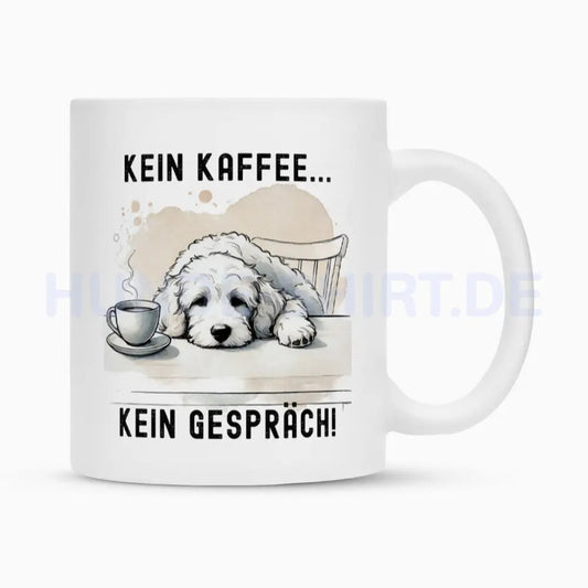 Tasse "Labradoodle hell - Kein Kaffee..." Weiß – hunde-shirt.de